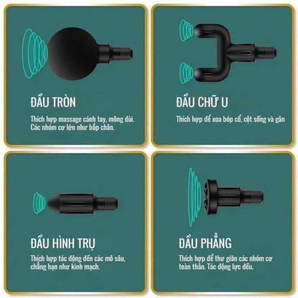 Máy Massa Gun 802 Có Logo 4 Đầu Thay Lõi Đồng (14)