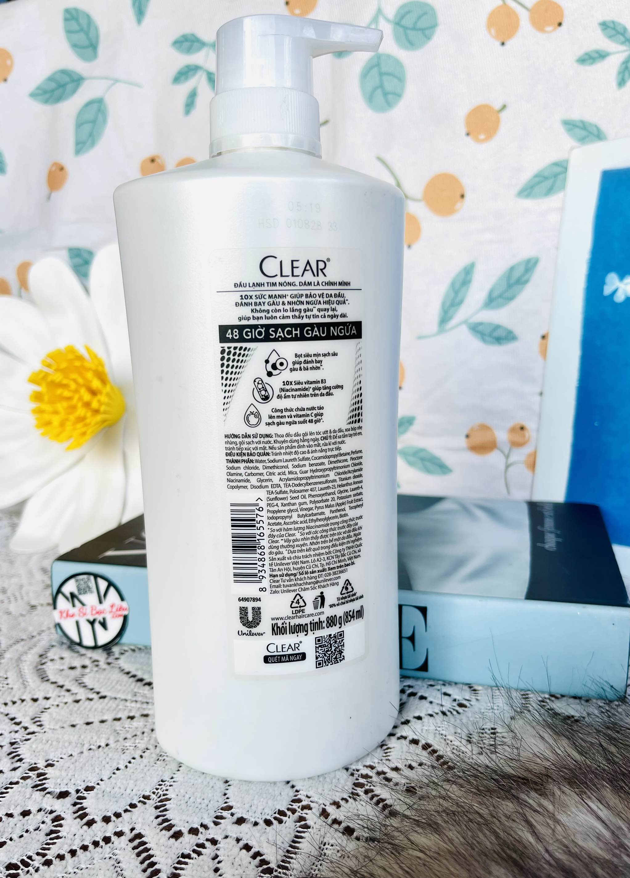 CHAI DẦU GỘI CLEAR 48H SẠCH GÀU NGỨA 800g CHÍNH HÃNG (Ko áp dụng giảm 10%)