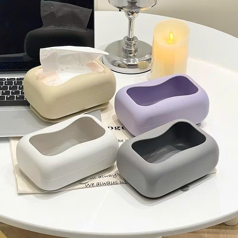 KM HỘP ĐỰNG GIẤY SILICON HÍT KÍNH ( tặng kèm bịch khăn giấy rút gấu trúc 4k) (2) '