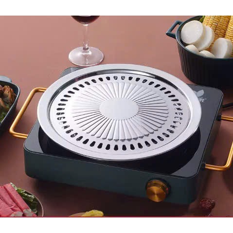 Đĩa Nướng Ngoài Trời Bằng Thép Không Gỉ Kiểu Hàn Quốc (4)