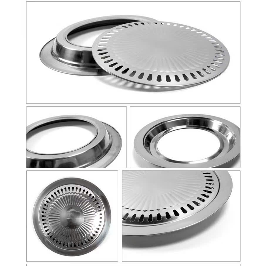 Đĩa Nướng Ngoài Trời Bằng Thép Không Gỉ Kiểu Hàn Quốc (4)