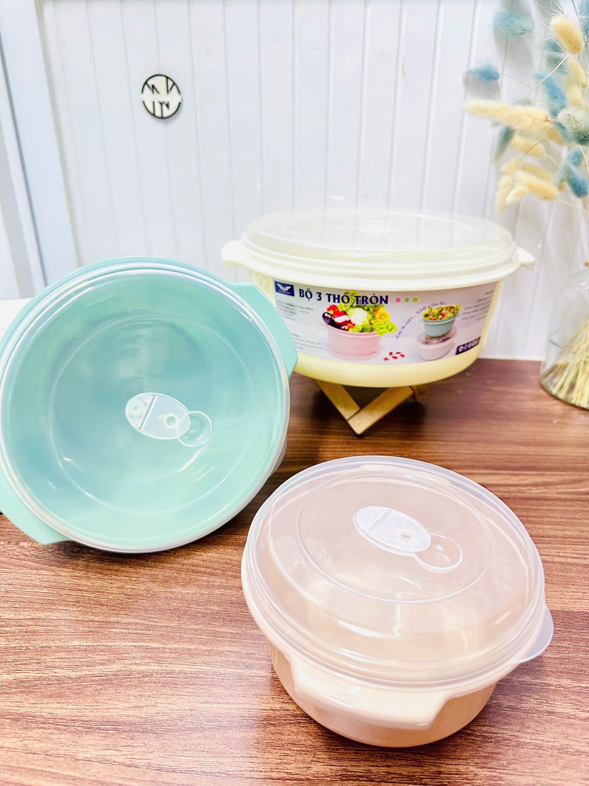BỘ 3 THỐ NHỰA TRÒN ĐỰNG THỰC PHẨM HÀNG CTY LƯU ĐẠI PHÚC (3)