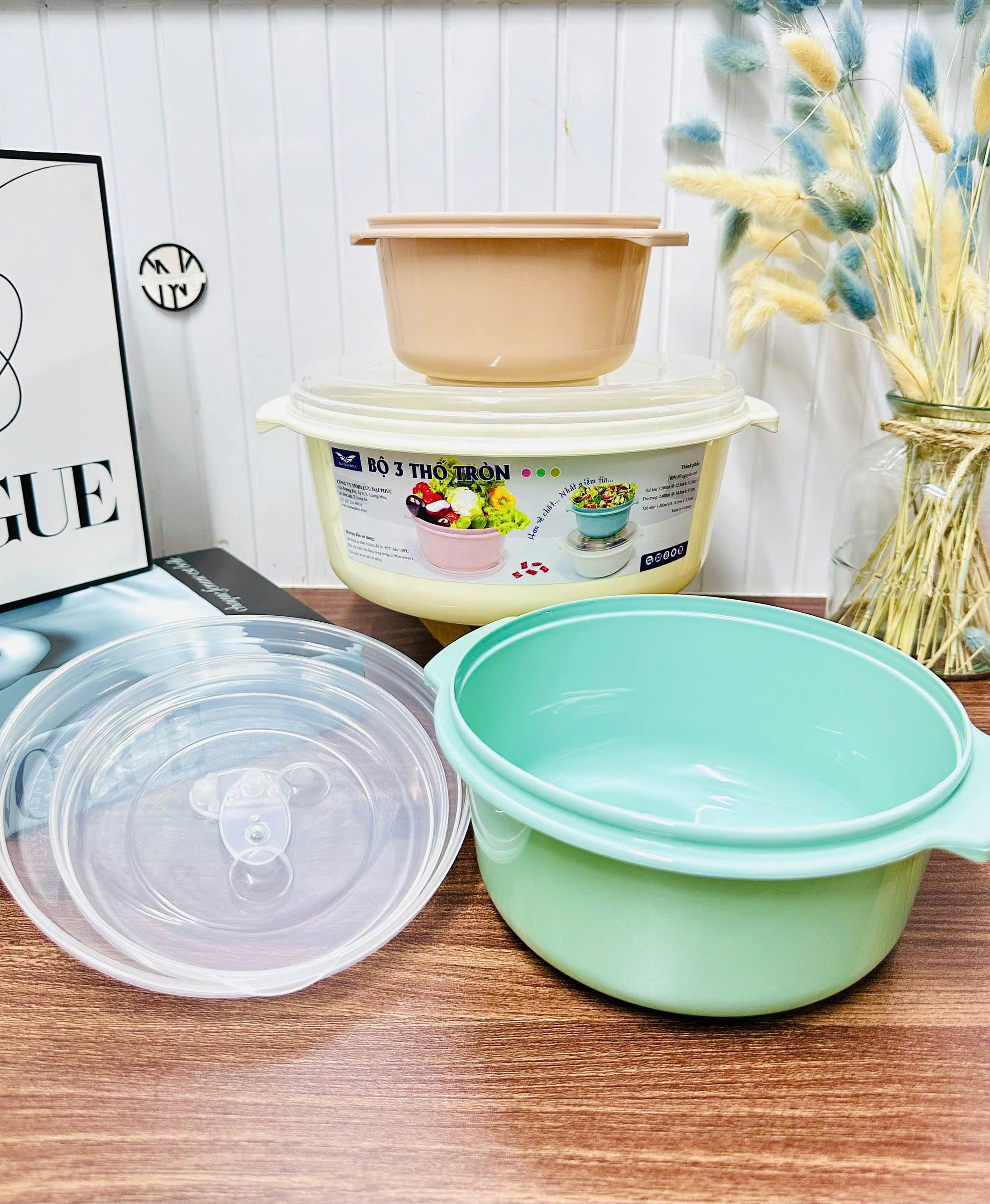BỘ 3 THỐ NHỰA TRÒN ĐỰNG THỰC PHẨM HÀNG CTY LƯU ĐẠI PHÚC (3)