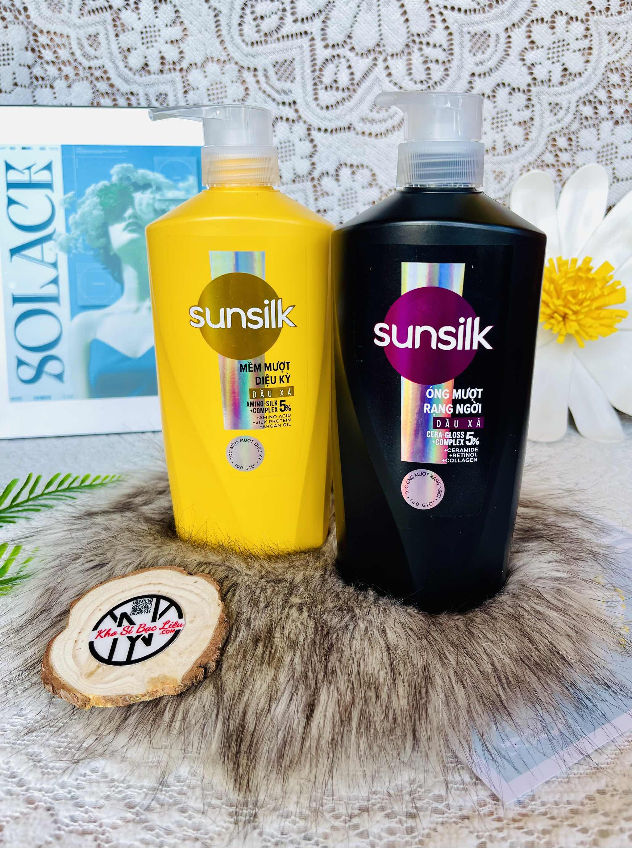 CHAI DẦU XẢ SUNSILK 600g DIỆU KÌ-ÓNG MƯỢT RẠNG NGỜI CHÍNH HÃNG (Ko áp dụng cho giảm 10%)