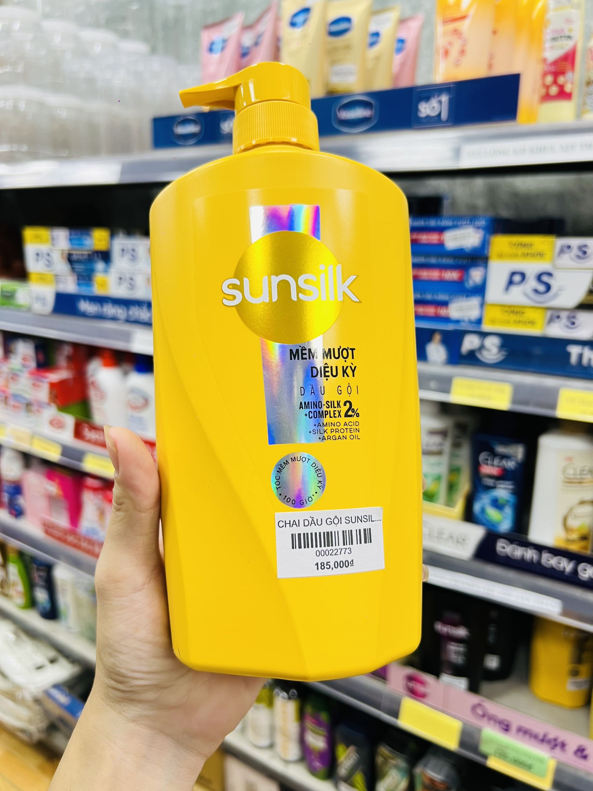 CHAI DẦU GỘI SUNSILK 850g VÀNG MỀM MƯỢT DIỆU KỲ CHÍNH HÃNG