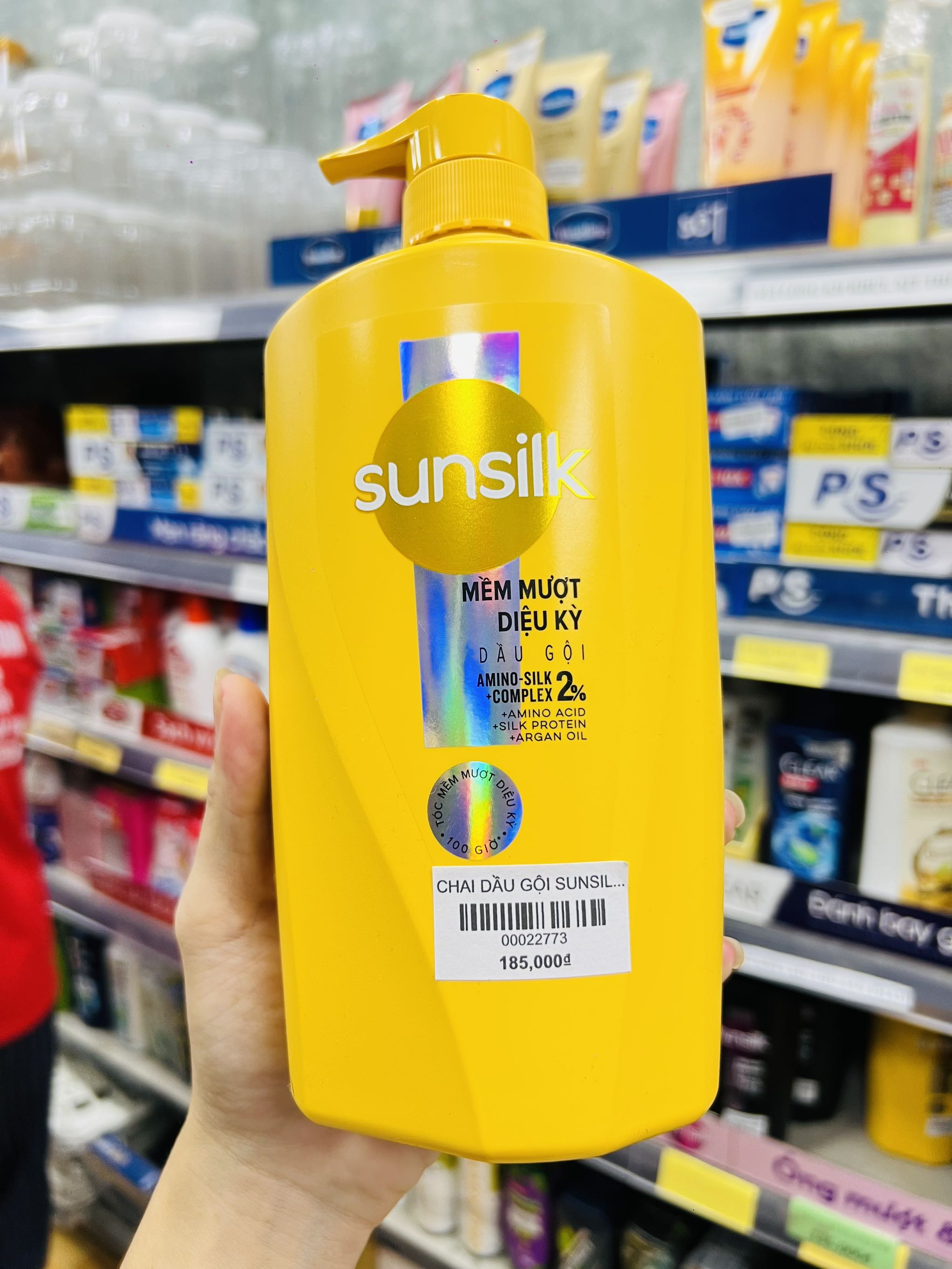 CHAI DẦU GỘI SUNSILK 850g VÀNG MỀM MƯỢT DIỆU KỲ CHÍNH HÃNG
