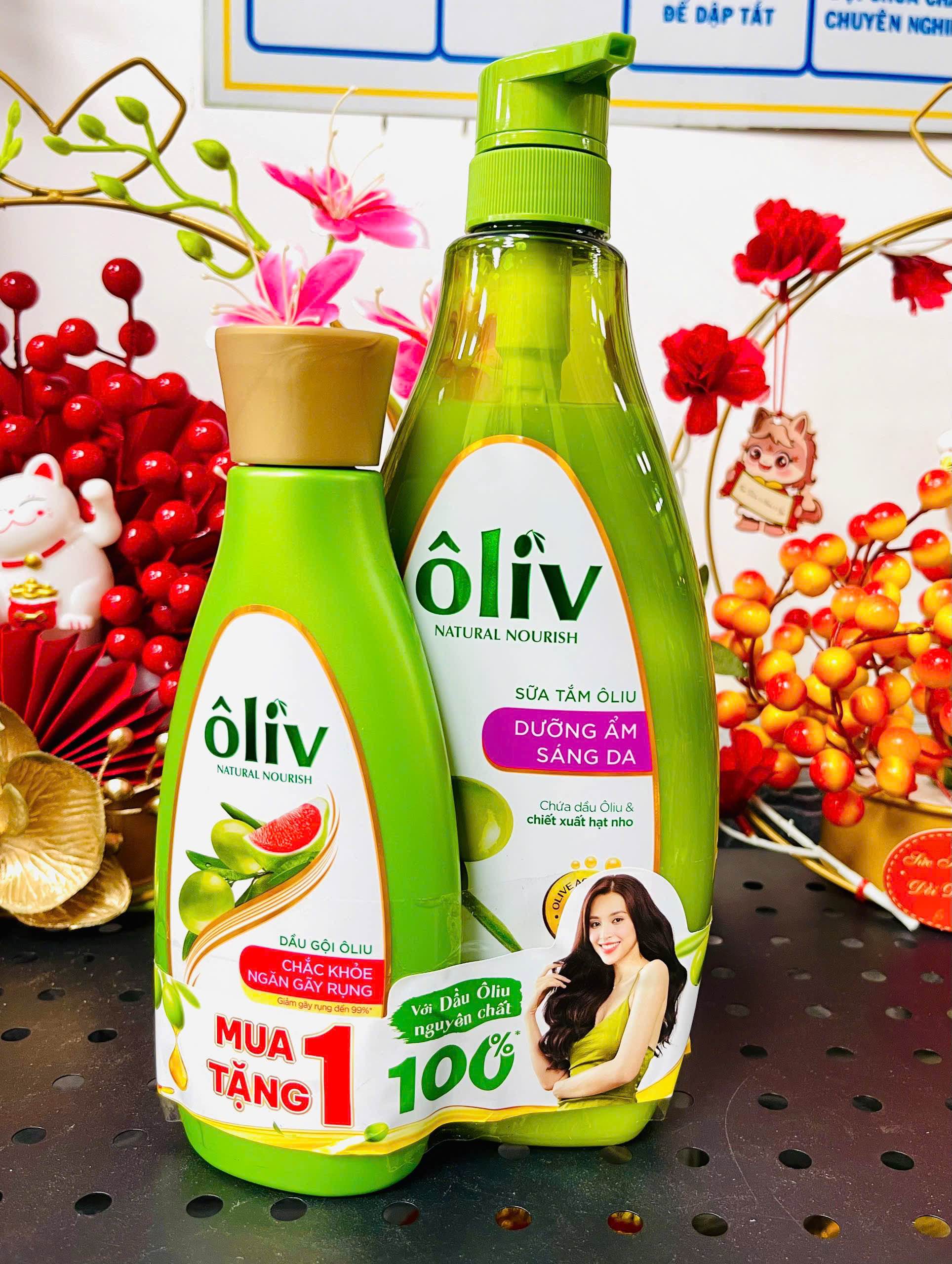 SỮA TẮM OLIU DƯỠNG ẨM SÁNG DA 650ML TẶNG DẦU GỘI OLIU 250ML