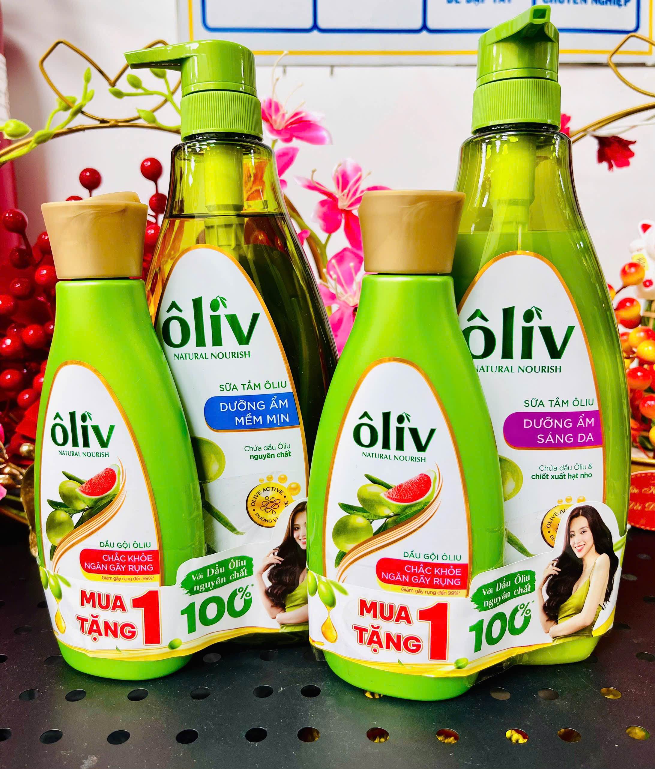 SỮA TẮM OLIU DƯỠNG ẨM SÁNG DA 650ML TẶNG DẦU GỘI OLIU 250ML