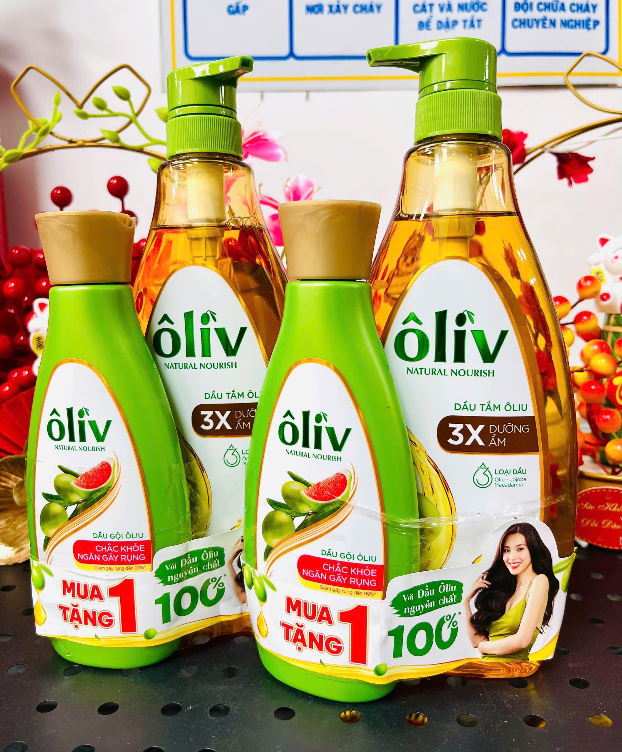 DẦU TẮM OLIU DƯỠNG ẨM 3X 650ML TẶNG DẦU GỘI OLIU 250ML