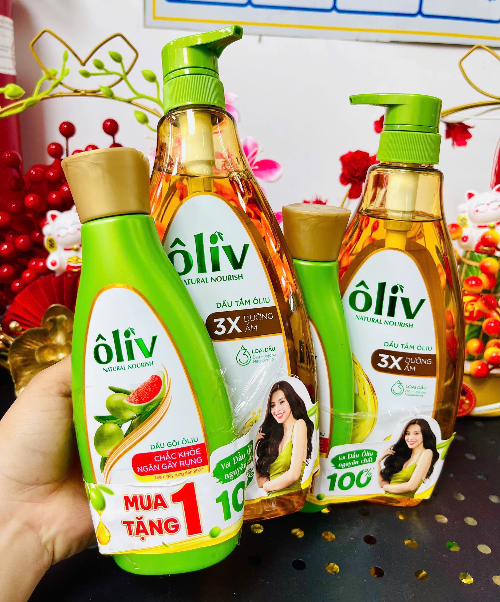 DẦU TẮM OLIU DƯỠNG ẨM 3X 650ML TẶNG DẦU GỘI OLIU 250ML