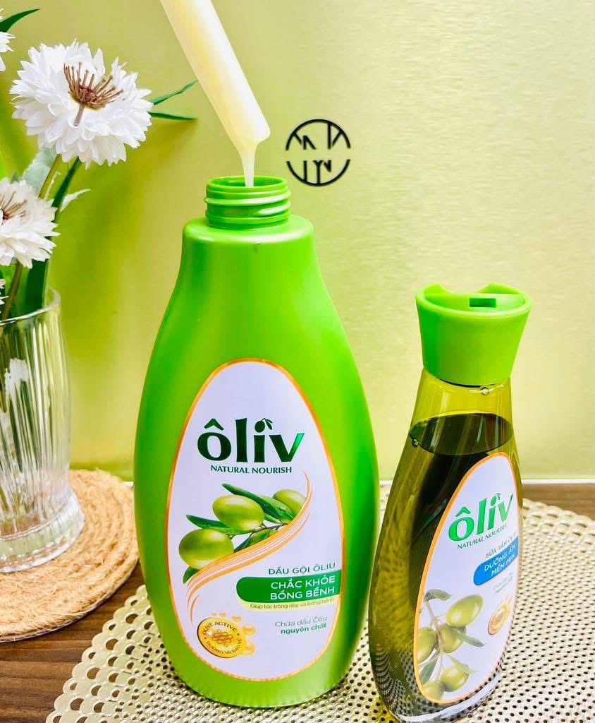DẦU GỘI OLIU CHẮC KHOẺ BỒNG BỀNH 650ML TẶNG SỮA TẮM OLIU 250ML