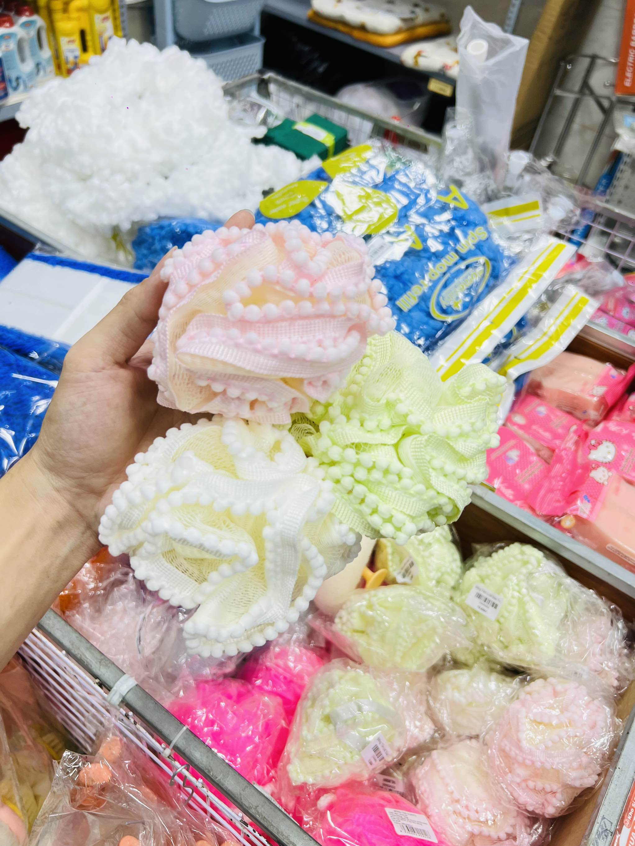 Bông Tắm Lưới Size To 14cm Tạo Bọt Siêu Đỉnh (1)