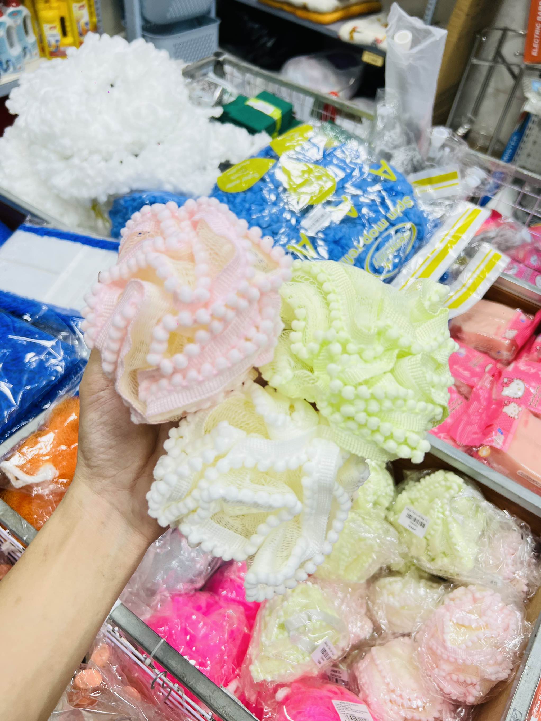 Bông Tắm Lưới Size To 14cm Tạo Bọt Siêu Đỉnh (1)