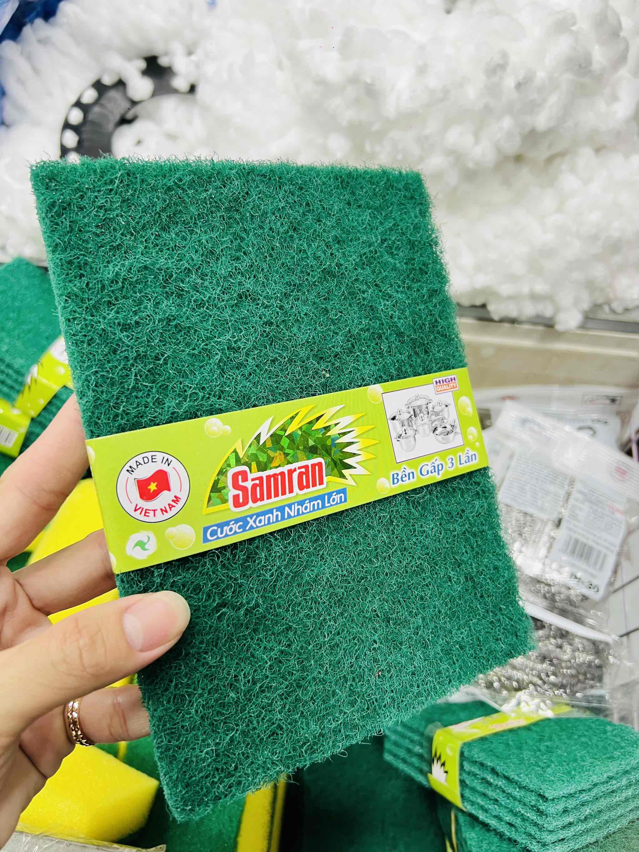 KM CƯỚC RỬA CHÉN XANH NHÁM SAMRAN LỚN (MUA 3 TẶNG 1) (1)