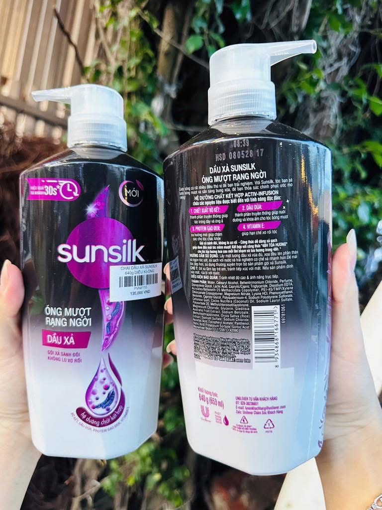 CHAI DẦU XẢ SUNSILK 640g DIỆU KÌ-ÓNG MƯỢT RẠNG NGỜI CHÍNH HÃNG ( Ko áp dụng cho giảm 10%) (6)