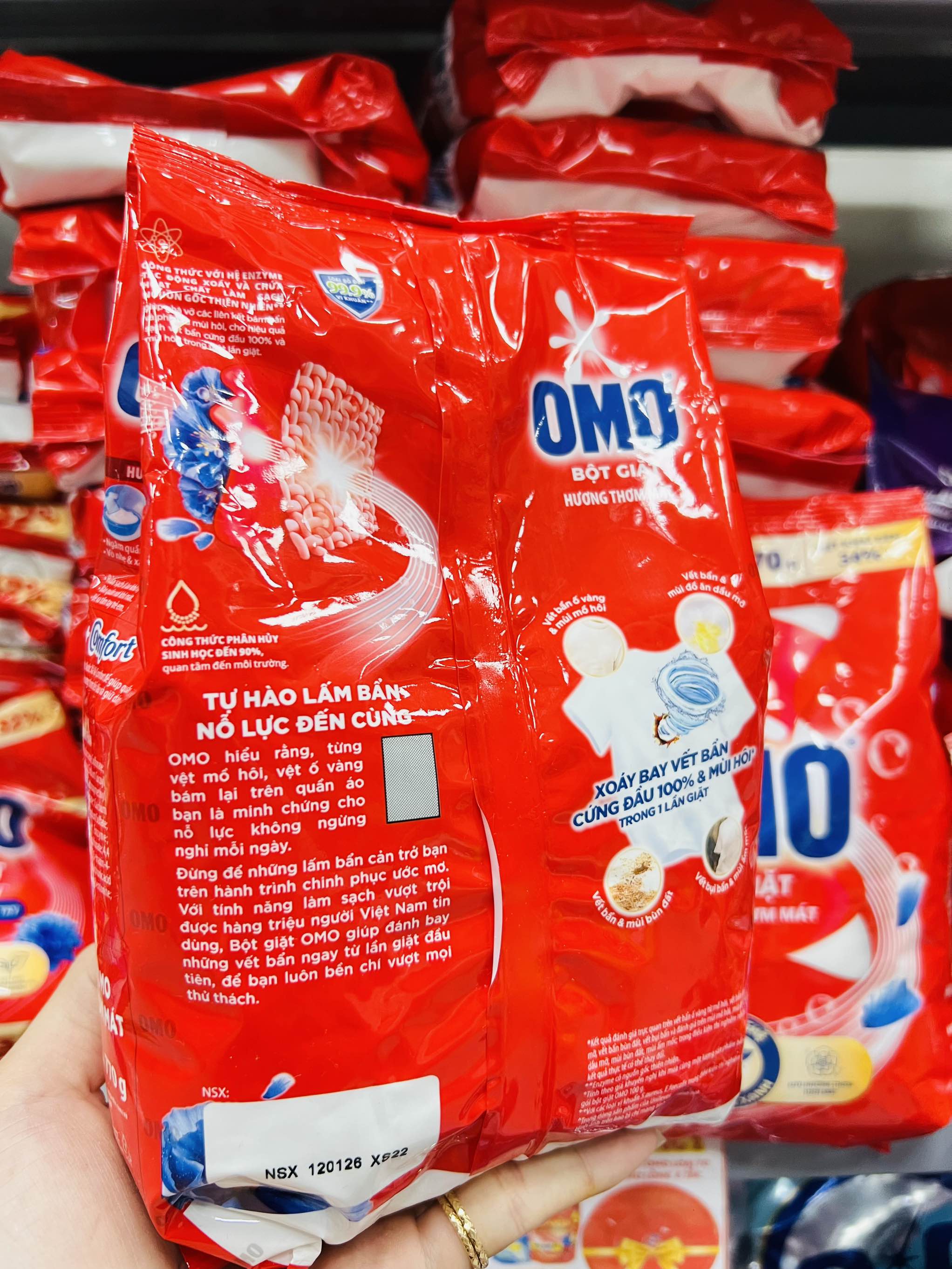 TÚI BỘT GIẶT OMO 770g HƯƠNG THƠM MÁT CHÍNH HÃNG (2) '