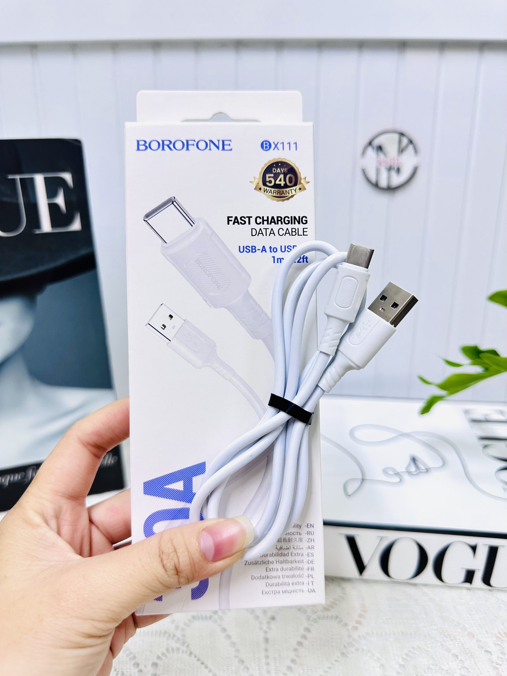 Cáp sạc nhanh 3A BOROFONE BX111 cáp usb ra Type C chính hãng Loại 1 (2)