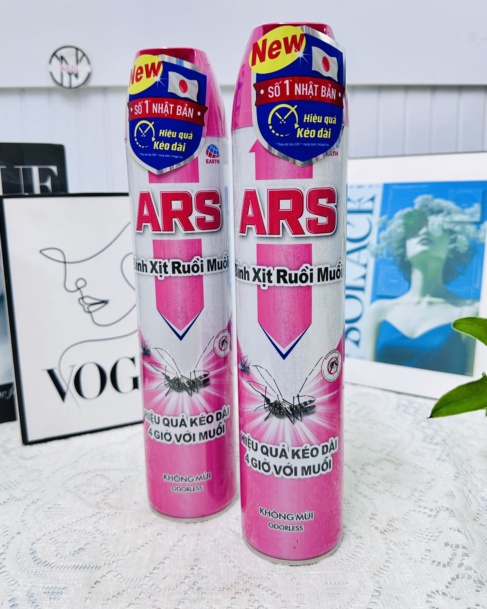 (VC M2T1)BÌNH XỊT RUỒI MUỖI ARS HỒNG CHÍNH HÃNG KHÔNG MÙI 600ML