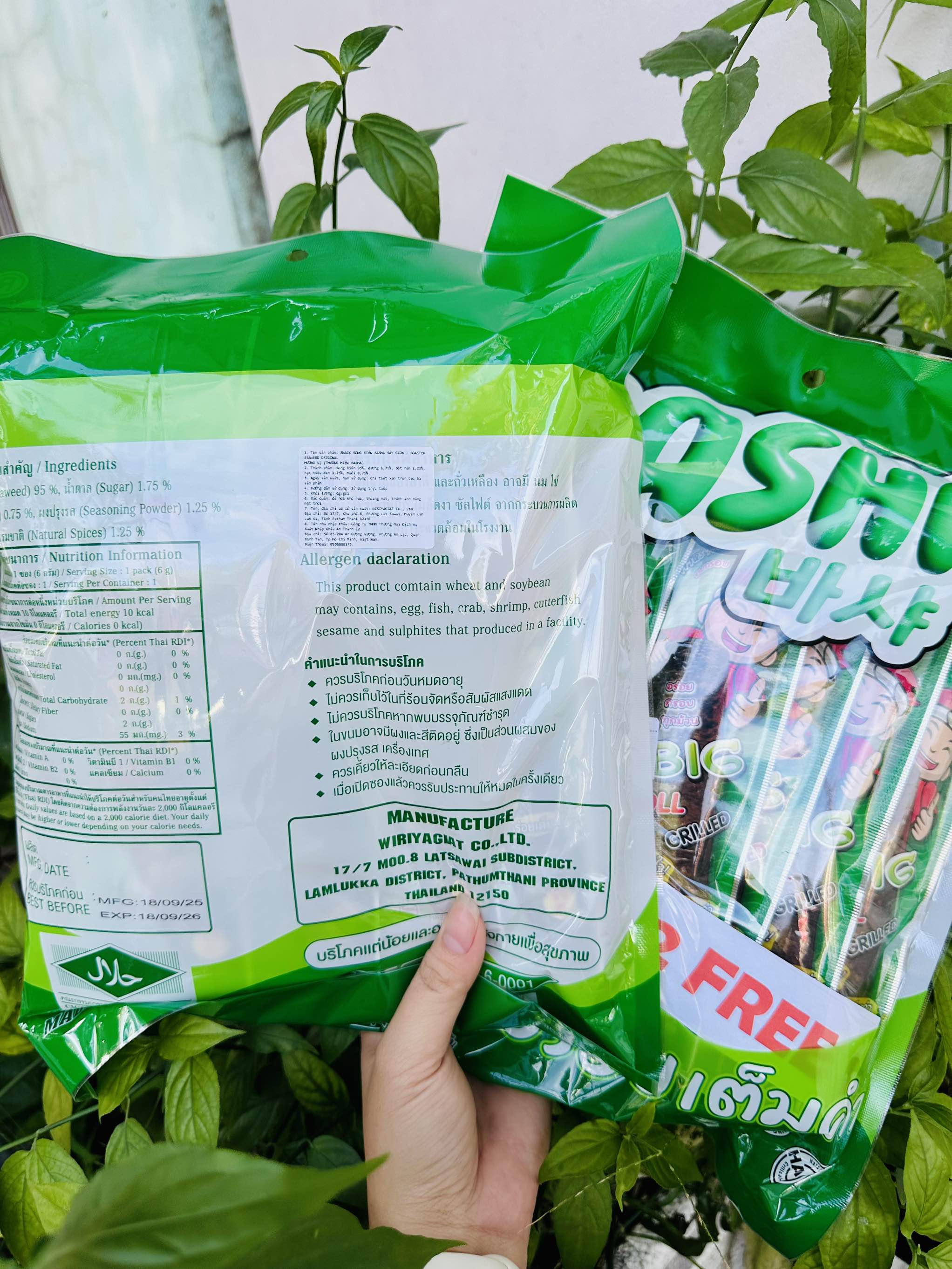 KM BỊCH 12-13 gói RONG BIỂN BIG ROLL XANH NHẬP KHẨU VAT THÙNG 24g (3)