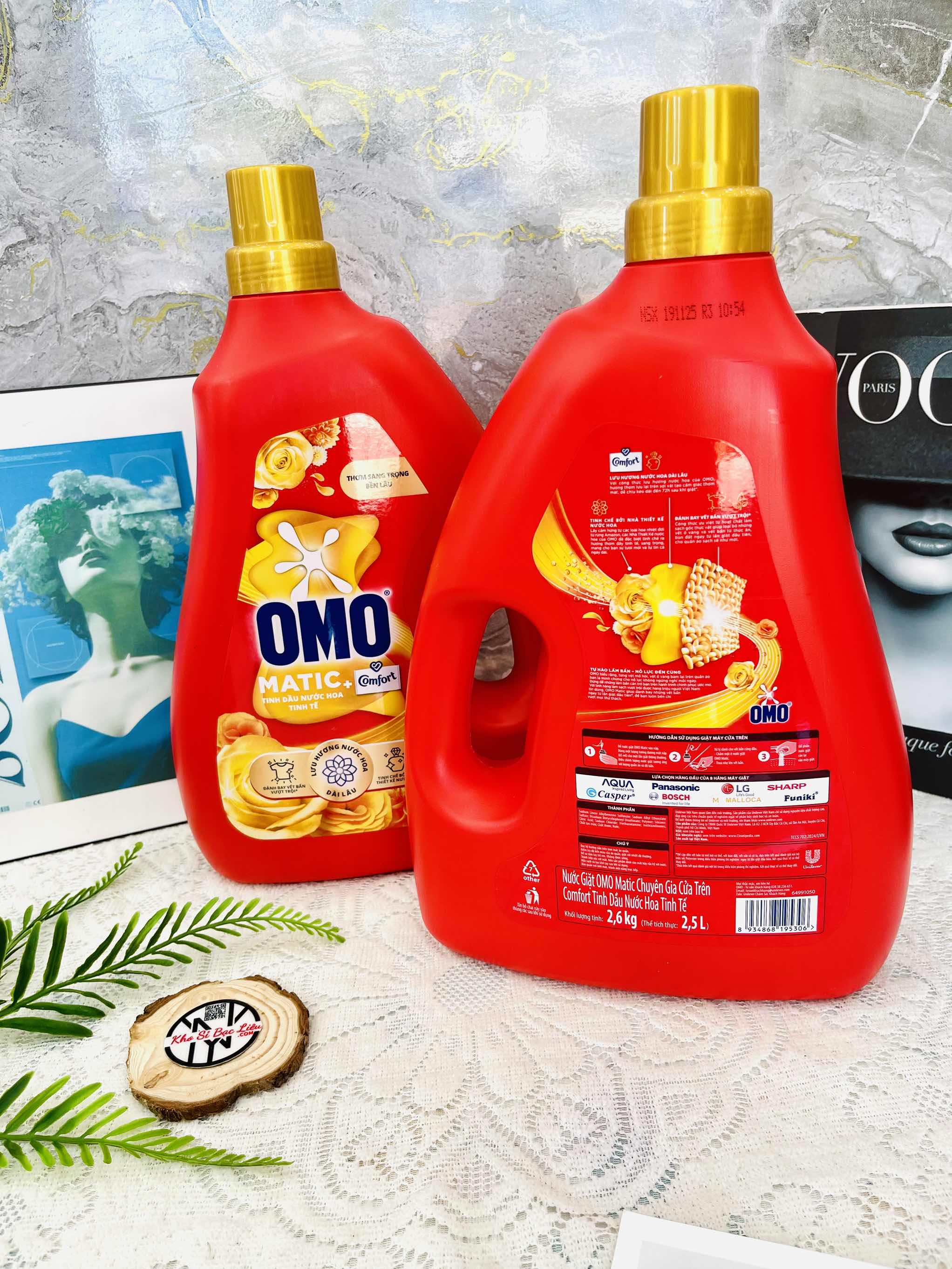 NƯỚC GIẶT OMO 2,6Kg TINH DẦU NƯỚC HOA TINH TẾ (Ko áp dụng giảm 10%)