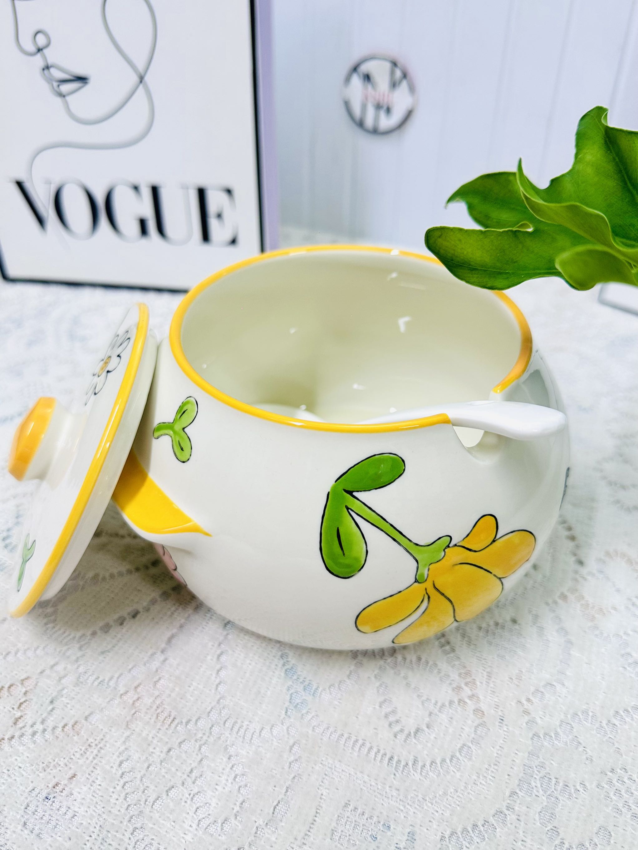 HŨ ĐỰNG DẦU MỠ MẪU HOA HOẠ TIẾT 800ml (6)