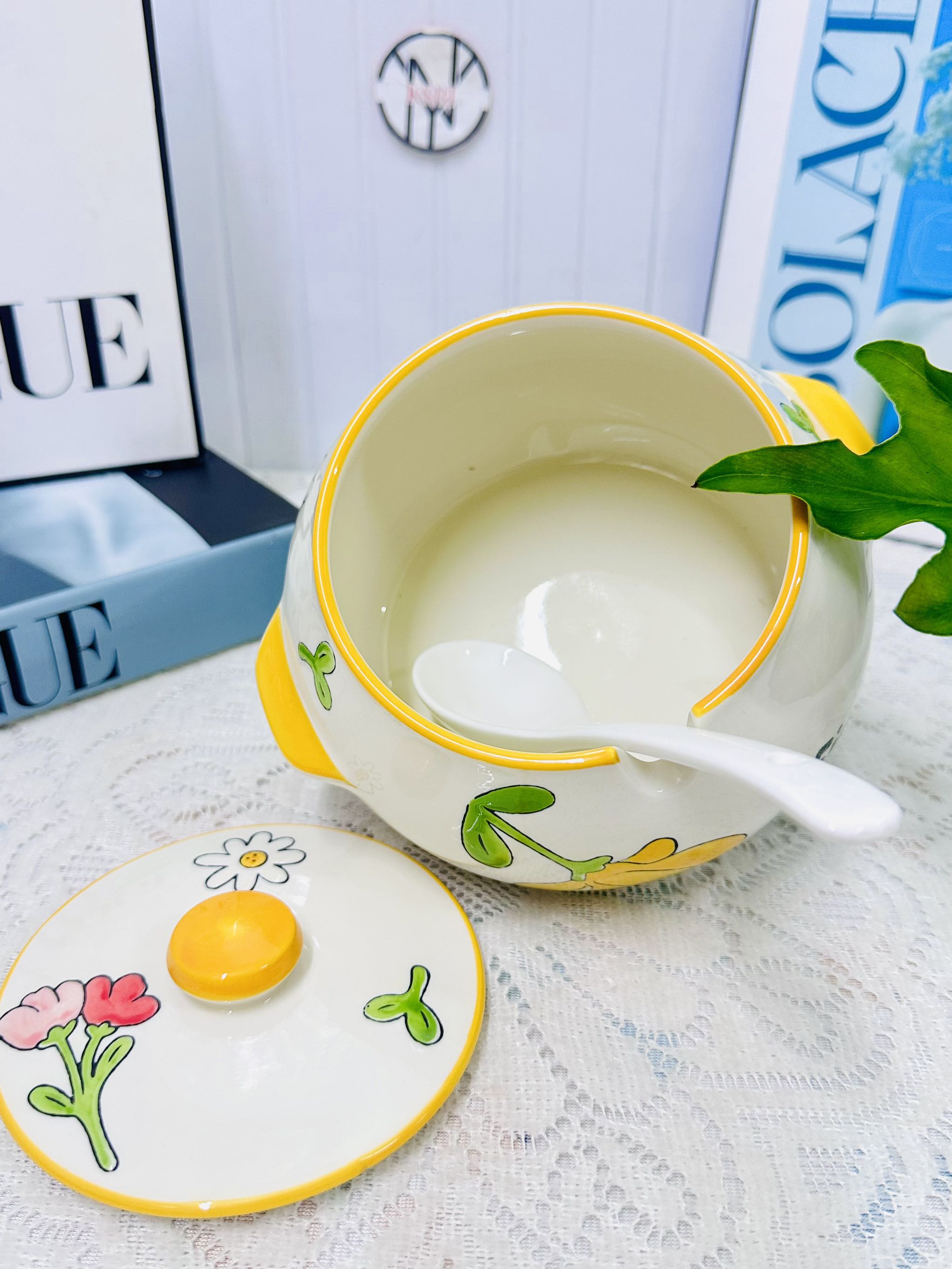 HŨ ĐỰNG DẦU MỠ MẪU HOA HOẠ TIẾT 800ml (6)