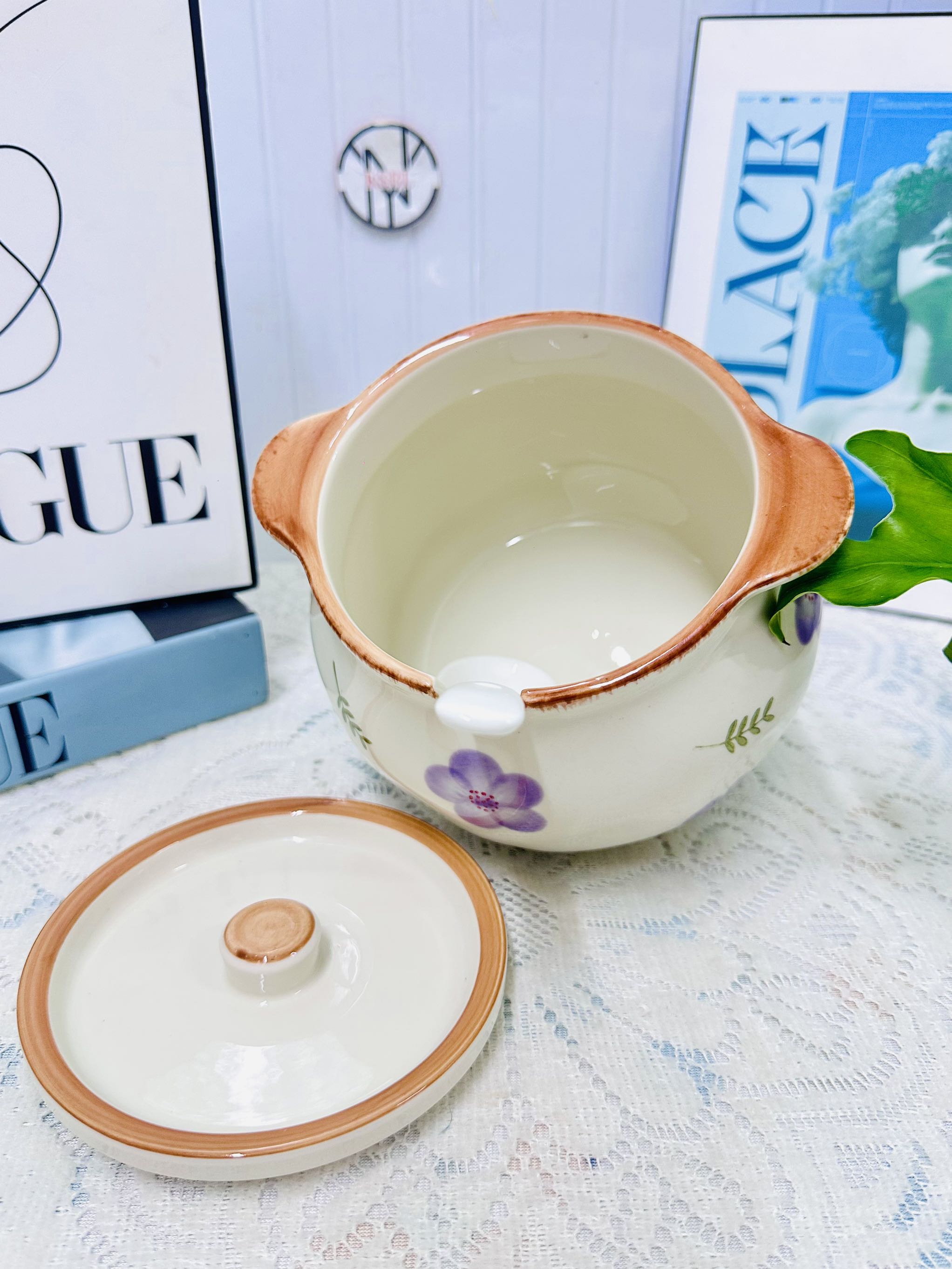 HŨ ĐỰNG DẦU MỠ MẪU HOA LÁ 1400ml (9)