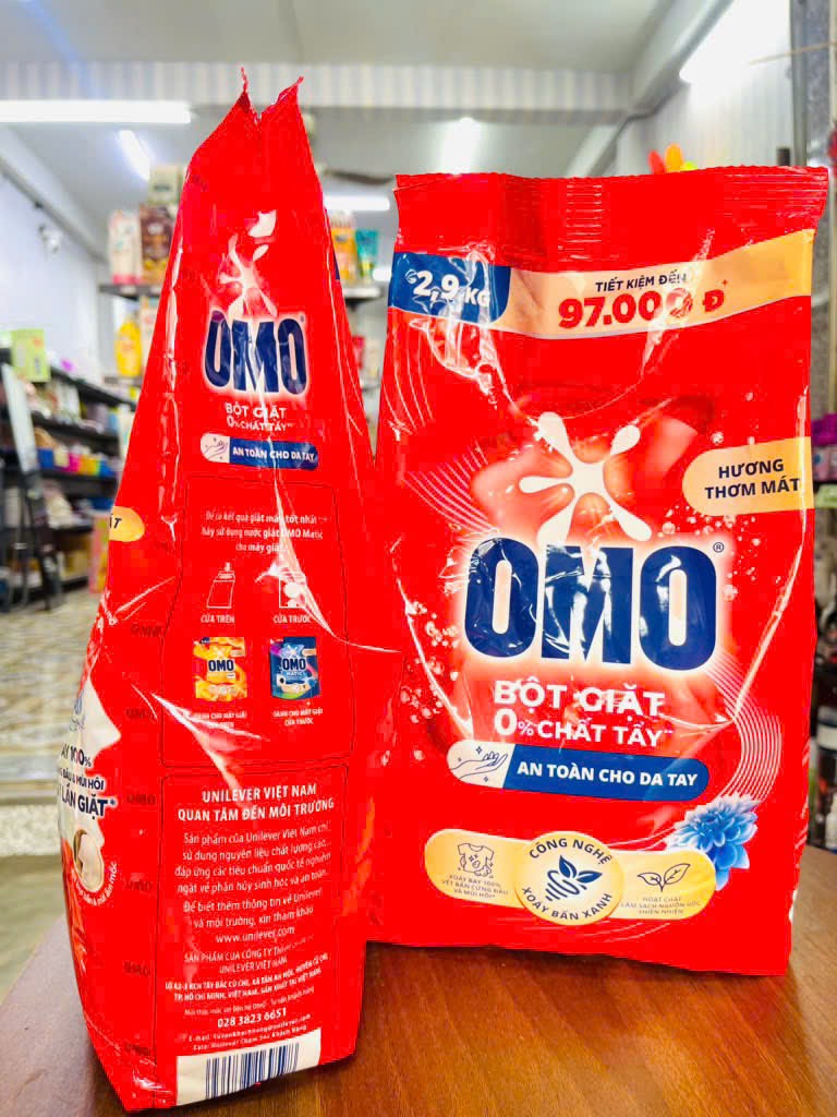 TÚI BỘT GIẶT OMO 2.9kg HƯƠNG THƠM MÁT CHÍNH HÃNG (6) '