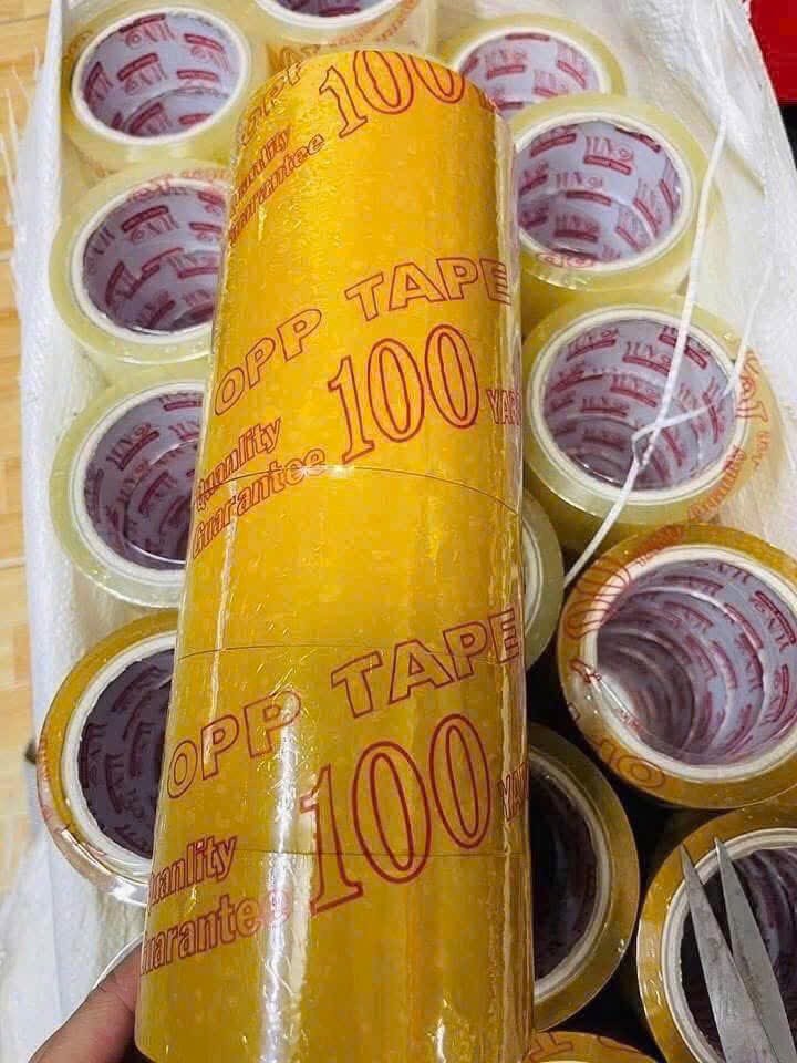 BĂNG KEO 100 YA DÀY MÀU ĐỤC & TRONG ,(Ko CK) '