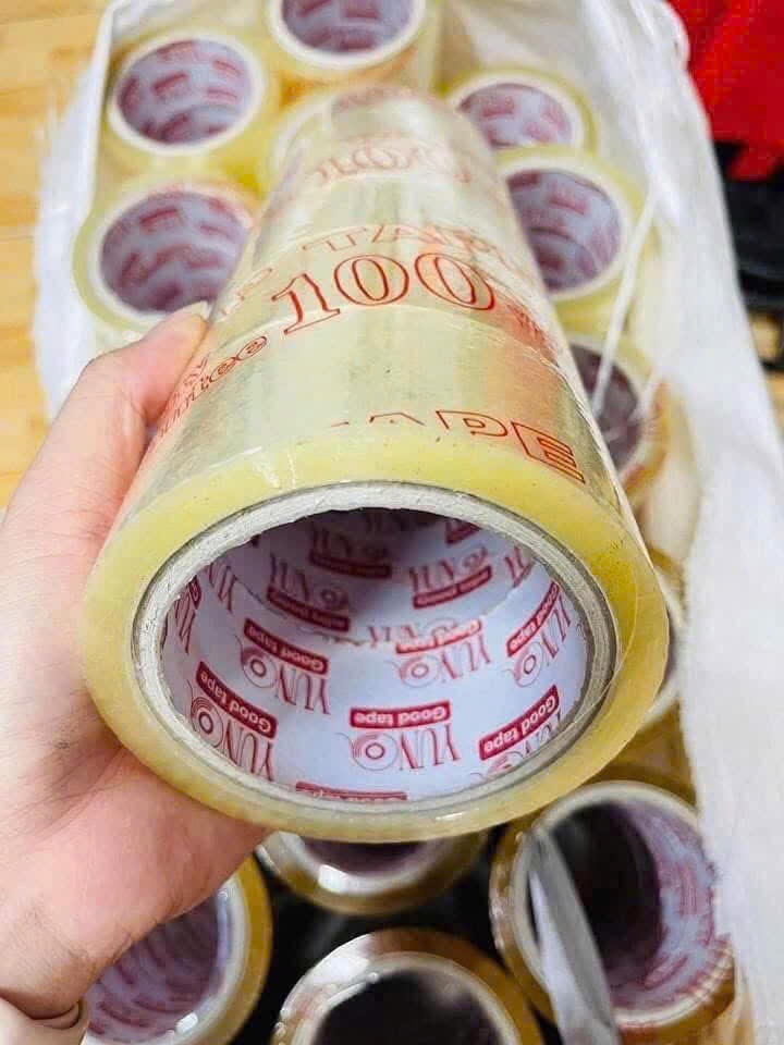 BĂNG KEO 100 YA DÀY MÀU ĐỤC & TRONG ,(Ko CK) '