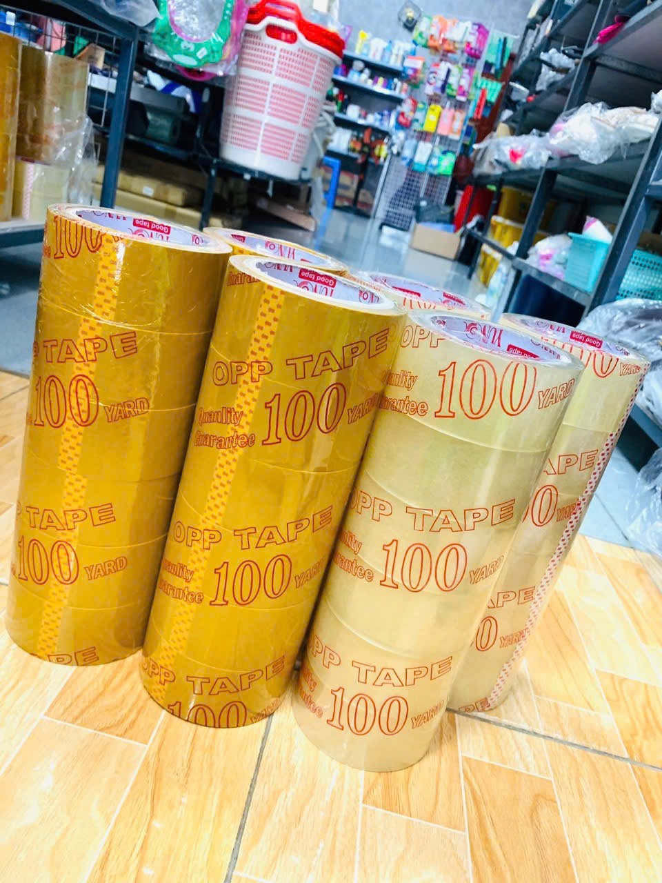 BĂNG KEO 100 YA DÀY MÀU ĐỤC & TRONG ,(Ko CK) '