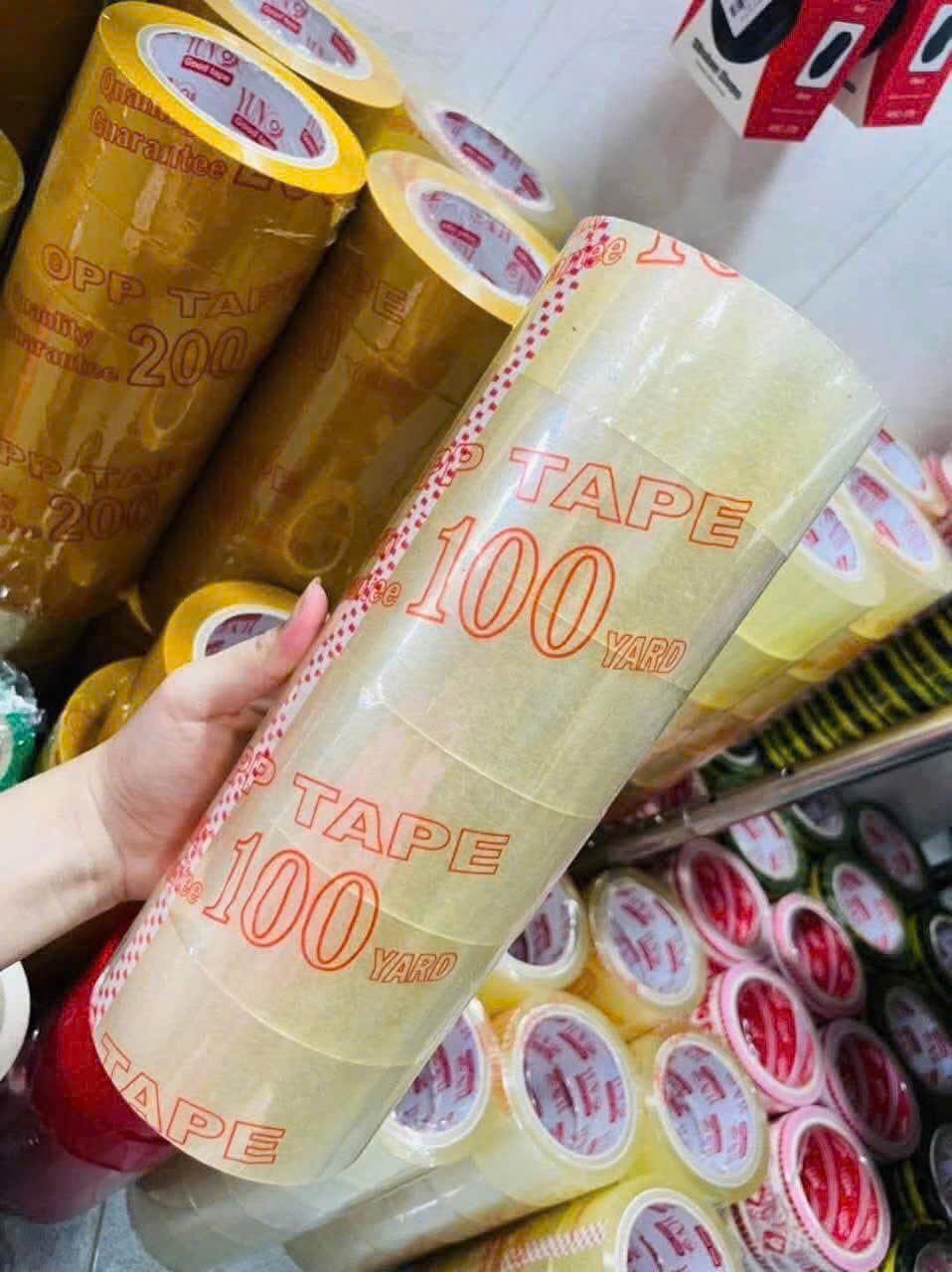 BĂNG KEO 100 YA DÀY MÀU ĐỤC & TRONG ,(Ko CK) '