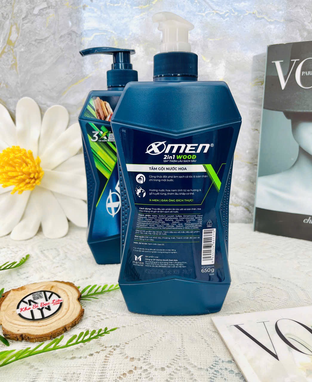 TẮM GỘI NƯỚC HOA X-MEN 12H WOOD 650g