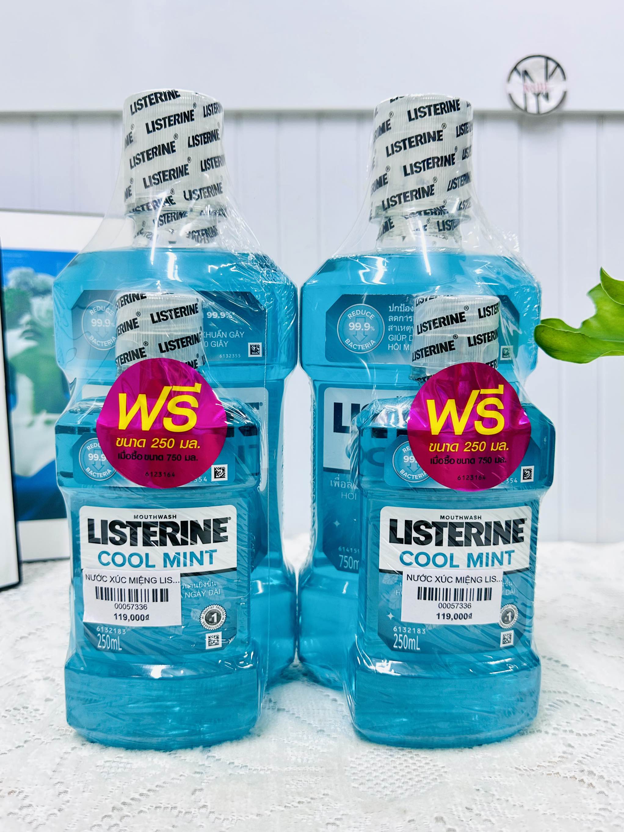 NƯỚC XÚC MIỆNG LISTERINE 750ml THAILAND TẶNG KÈM CHAI NHỎ 250ml (10)