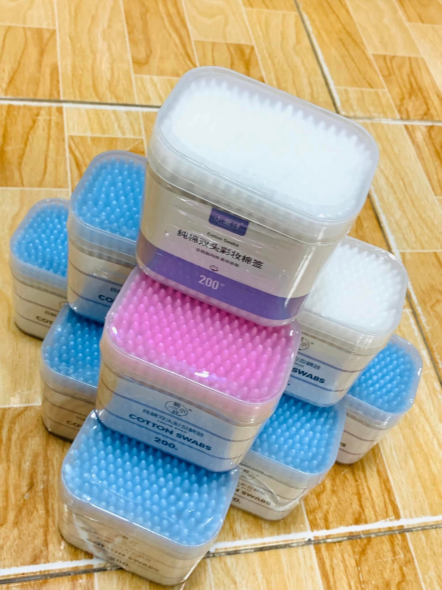 Hộp 200 tăm bông hai đầu 97G mẫu đầu vừa tiện dụng (1)