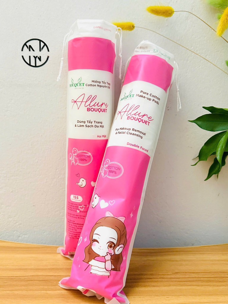 ‘ BÔNG TẨY TRANG CHÍNH HÃNG BOUQUET 155 MIẾNG (1)