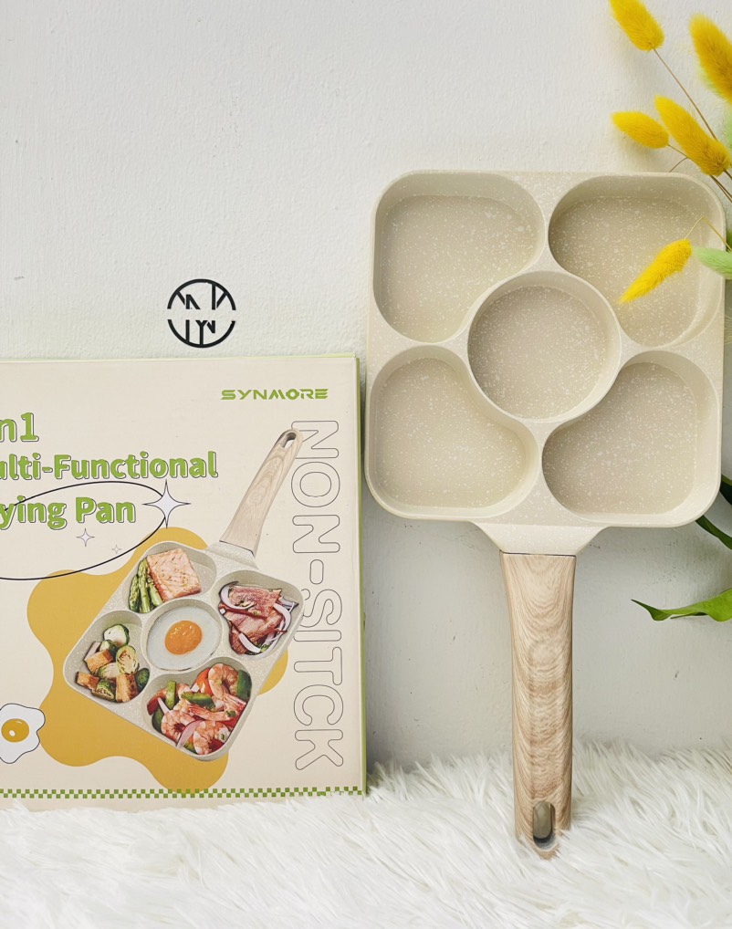CHẢO CHỐNG DÍNH 5 NGĂN XỊN CÁN GỖ (14)