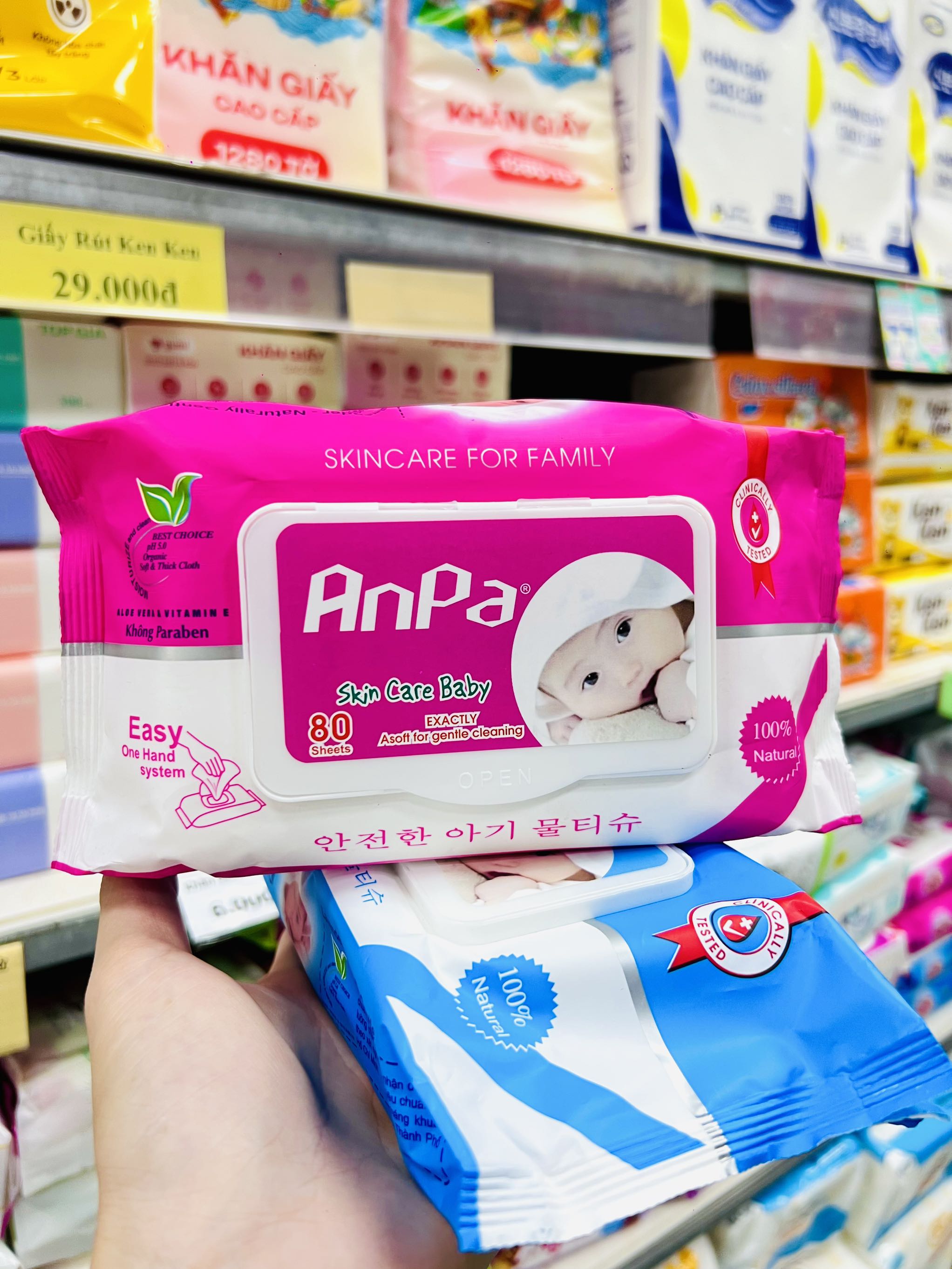 KHĂN ƯỚT ANPA CAO CẤP 80 TỜ CHÍNH HÃNG KHÔNG MÙI AN TOÀN CHO BÉ (1) '