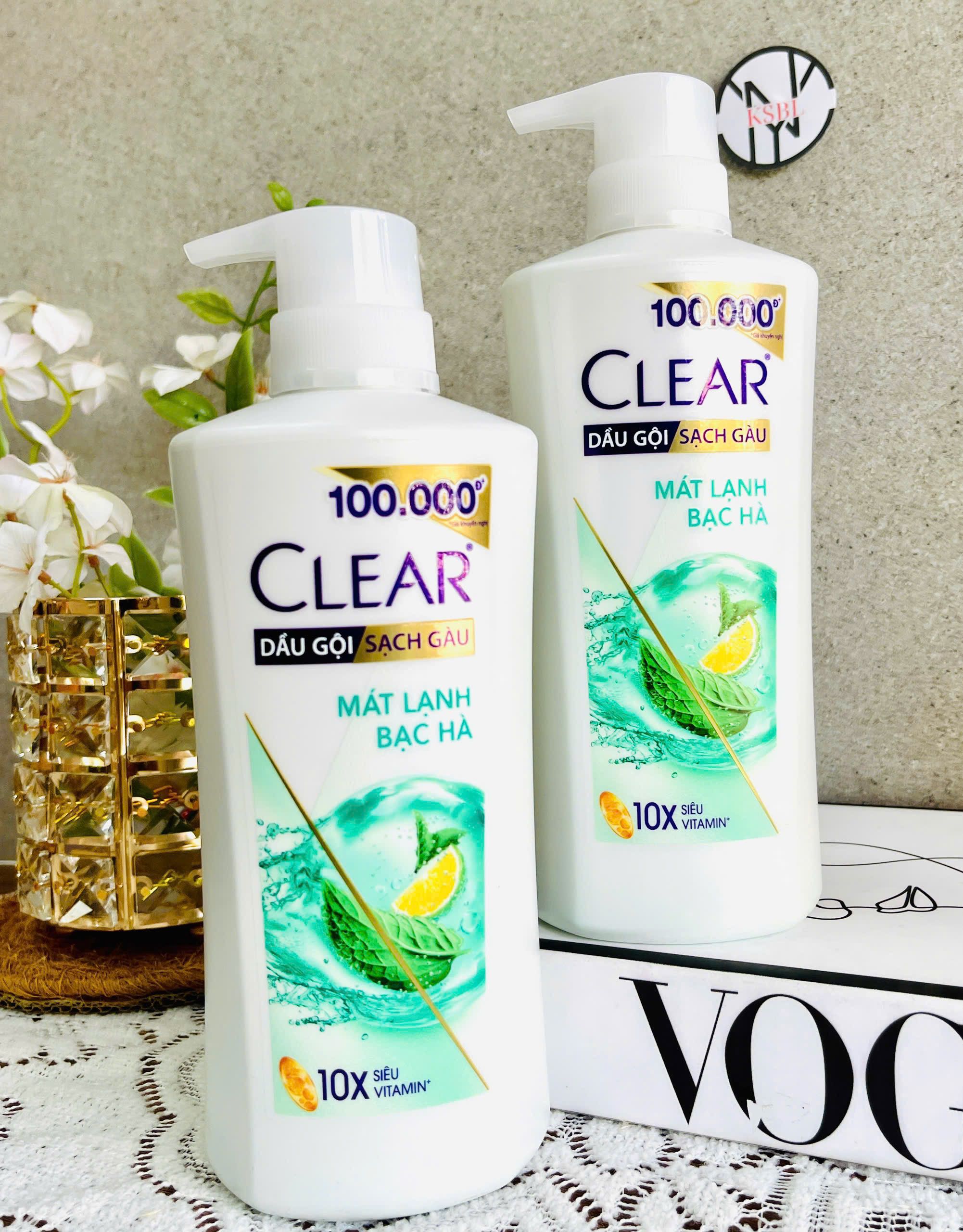 CHAI DẦU GỘI CLEAR 350g BẠC HÀ 10X MÁT LẠNH (5)