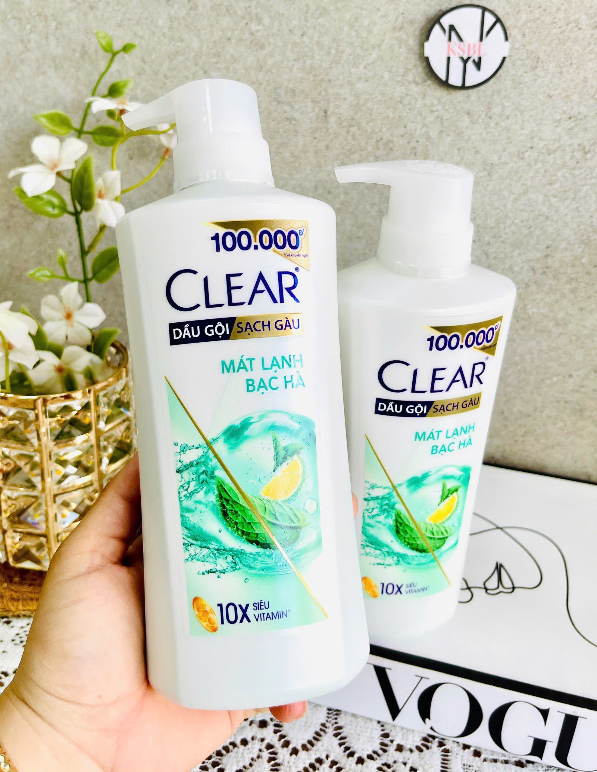 CHAI DẦU GỘI CLEAR 350g BẠC HÀ 10X MÁT LẠNH (5)