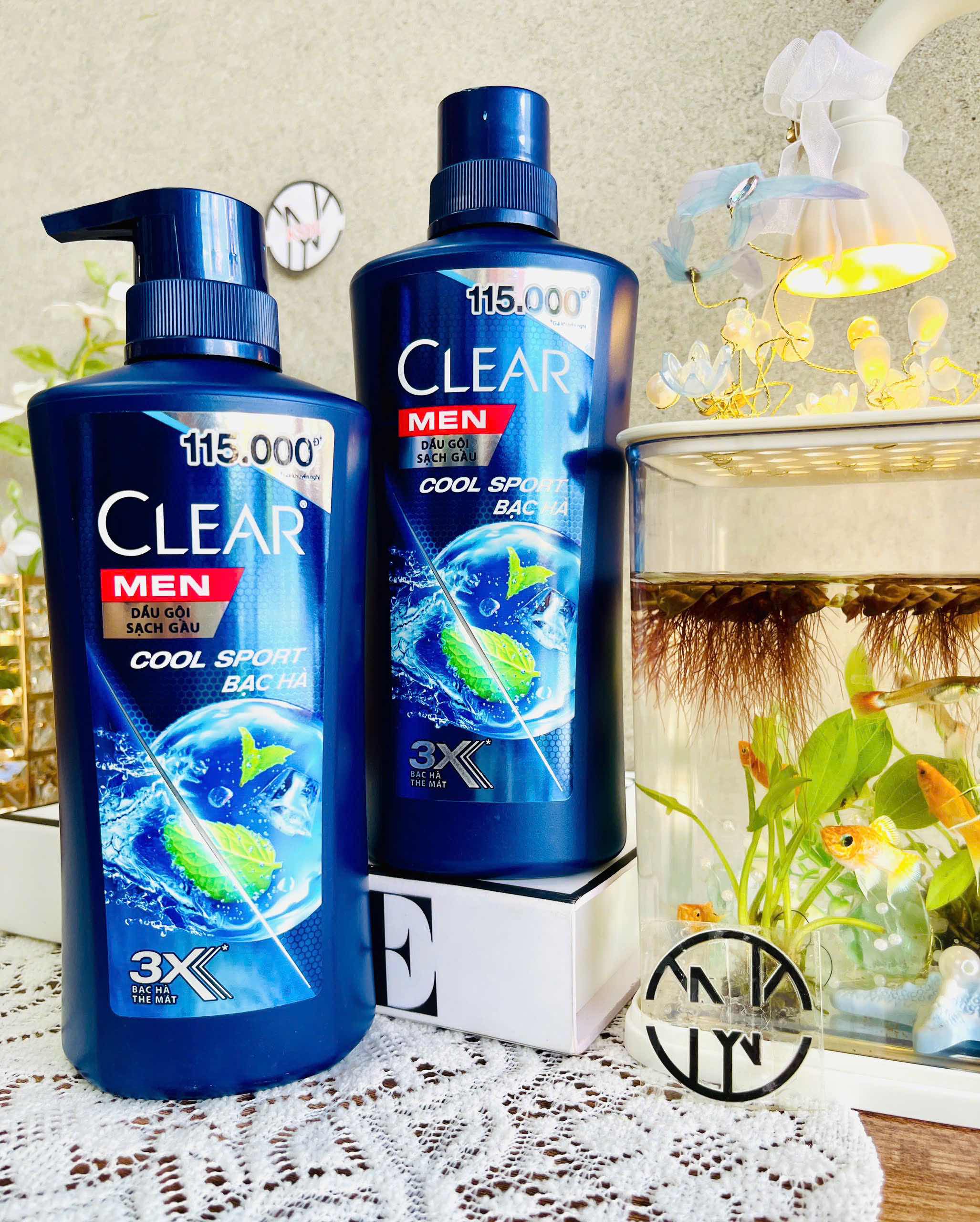 CHAI DẦU GỘI CLEAR MEN 350g BẠC HÀ 3X SẠCH GẦU (5)