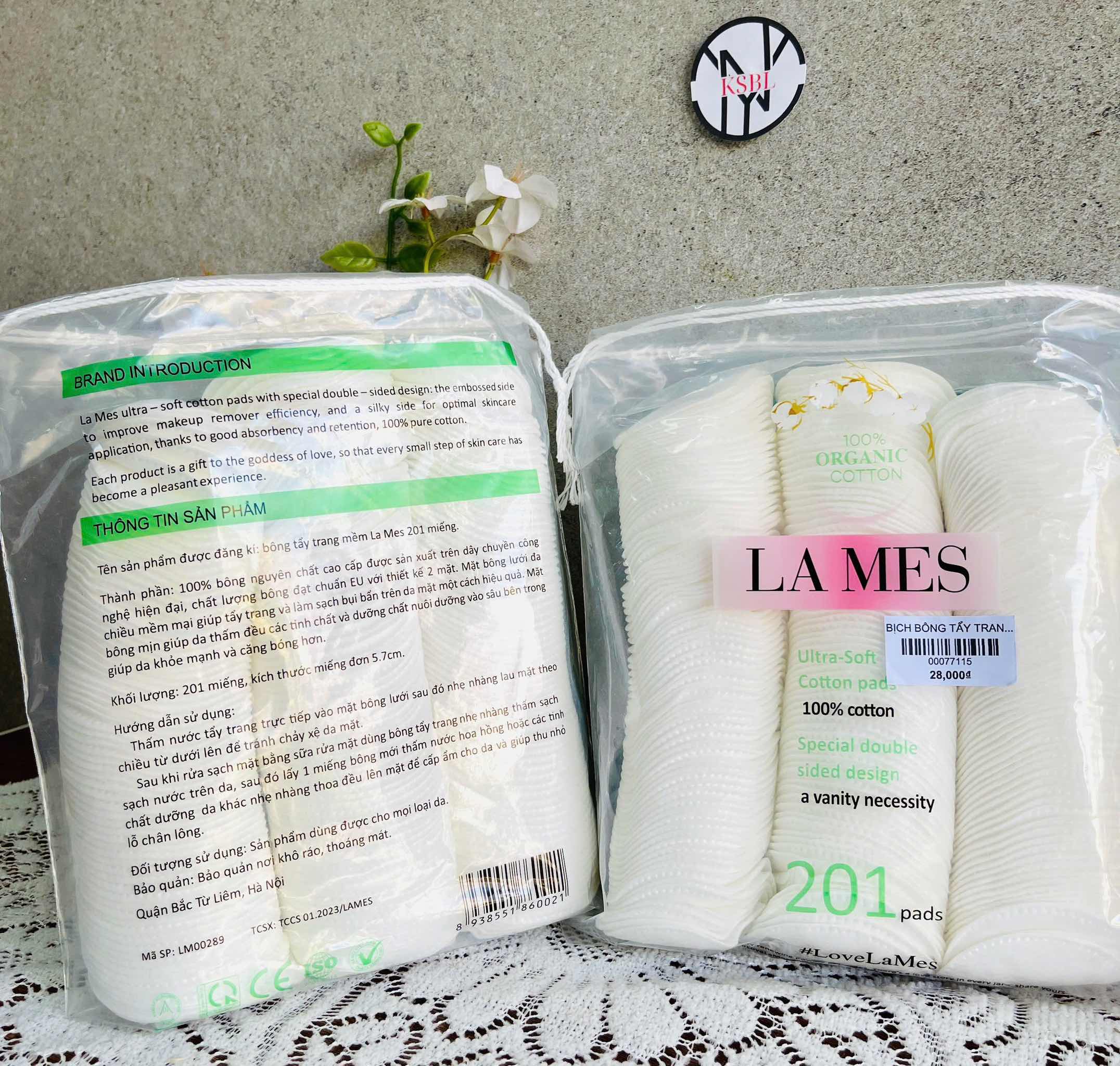 BỊCH BÔNG TẨY TRANG LAMES 201 MIẾNG (2)