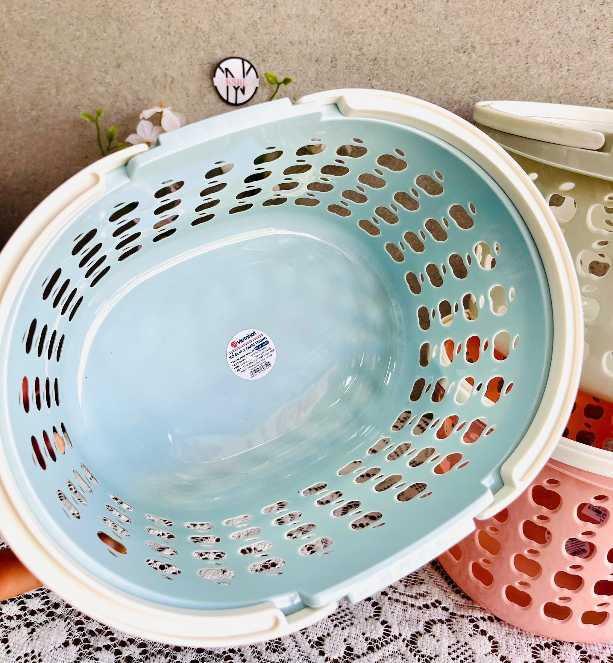 GIỎ 2 QUAI ELIP SIZE VỪA VIỆT NHẬT (3205) (26x20x15cm)