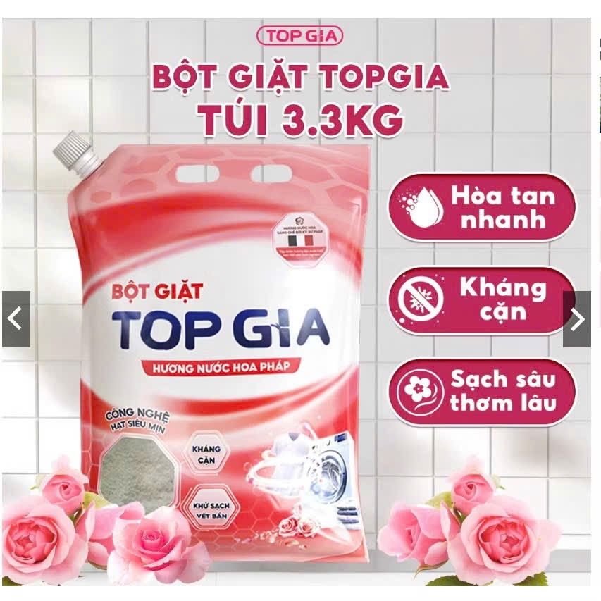 KM TÚI BỘT GIẶT 3.3kg TOPGIA CHÍNH HÃNG TẶNG 1 DĨA 00078 (10)