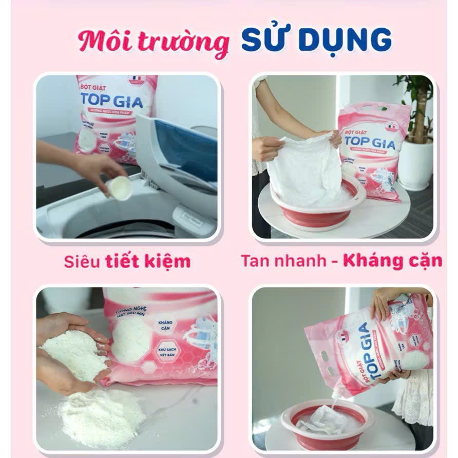 KM TÚI BỘT GIẶT 3.3kg TOPGIA CHÍNH HÃNG TẶNG 1 DĨA 00078 (10)