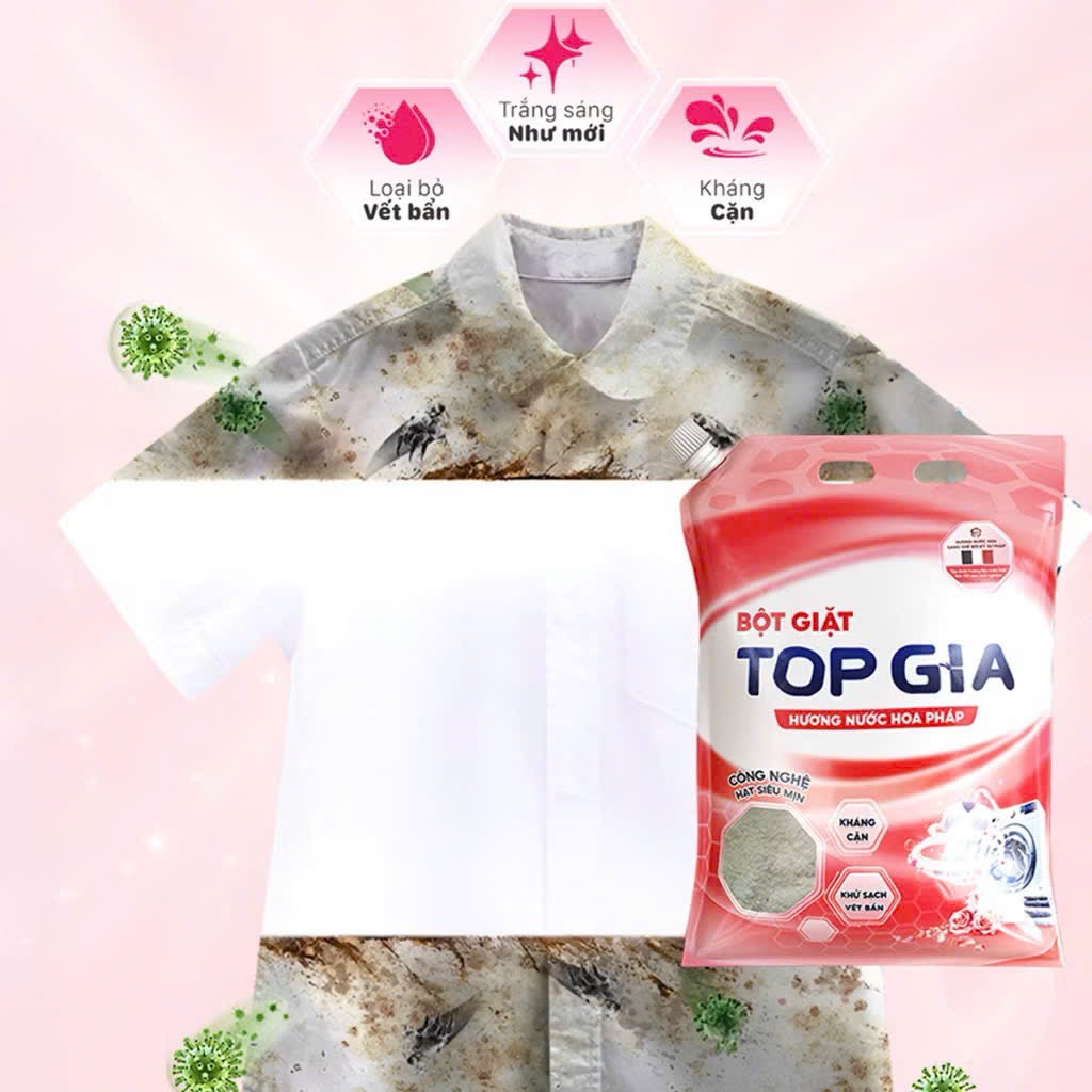 KM TÚI BỘT GIẶT 3.3kg TOPGIA CHÍNH HÃNG TẶNG 1 DĨA 00078 (10)
