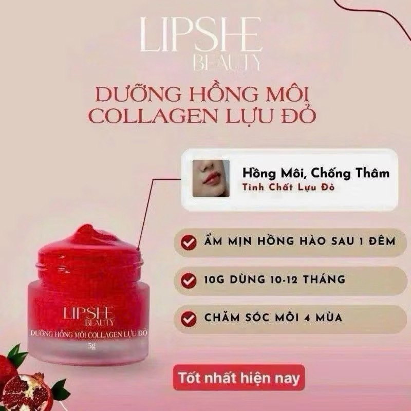 SON DƯỠNG MÔI , Ủ MÔI LIPSHE LỰU ĐỎ (3)