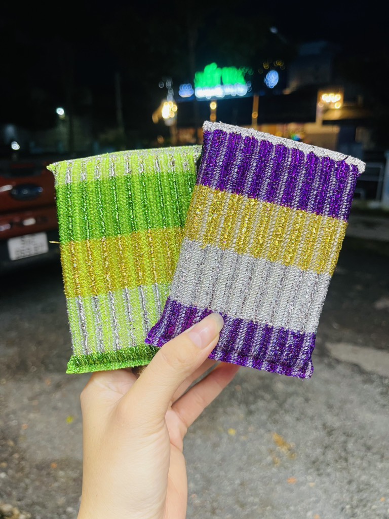 KM MIẾNG CƯỚC RỬA CHÉN ĐA SẮC SAMRAN (ko ck mua 10 tặng 2 )