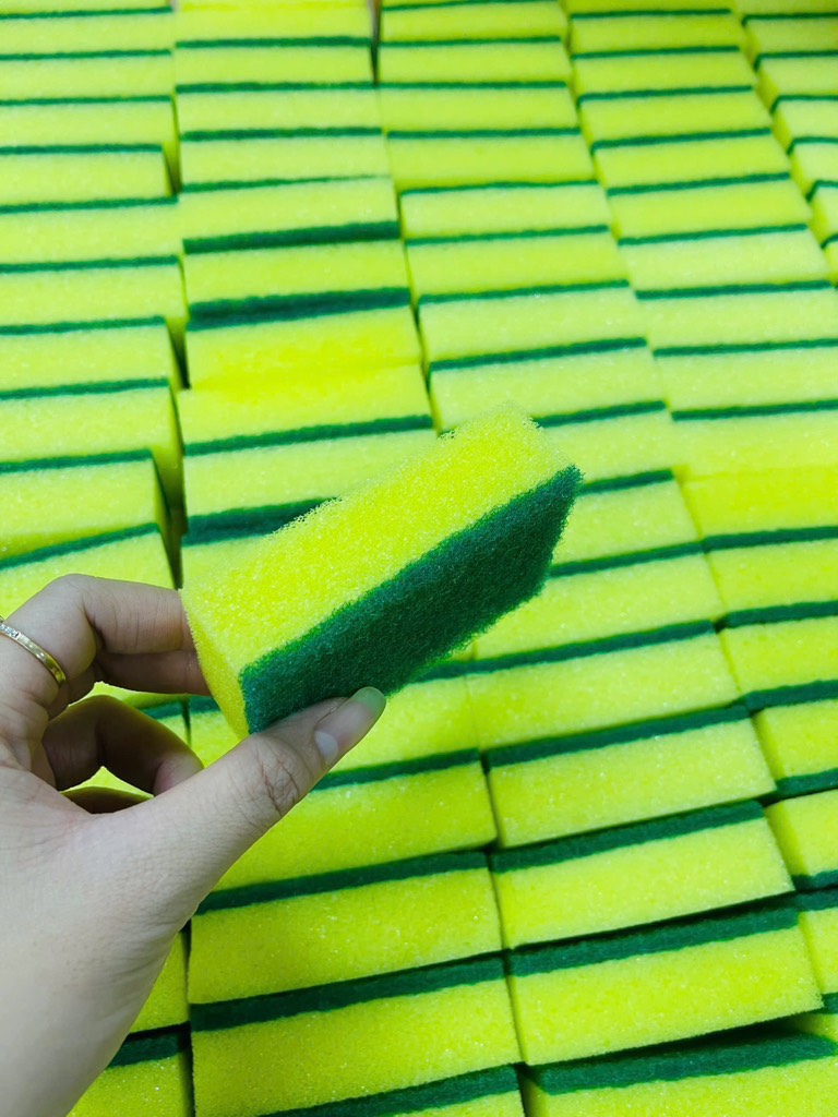 KM (10 TẶNG 5) BỌT BIỂN RỬA CHÉN MÀU XANH ( KO Ck)