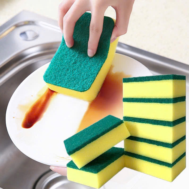 KM (10 TẶNG 5) BỌT BIỂN RỬA CHÉN MÀU XANH ( KO Ck)